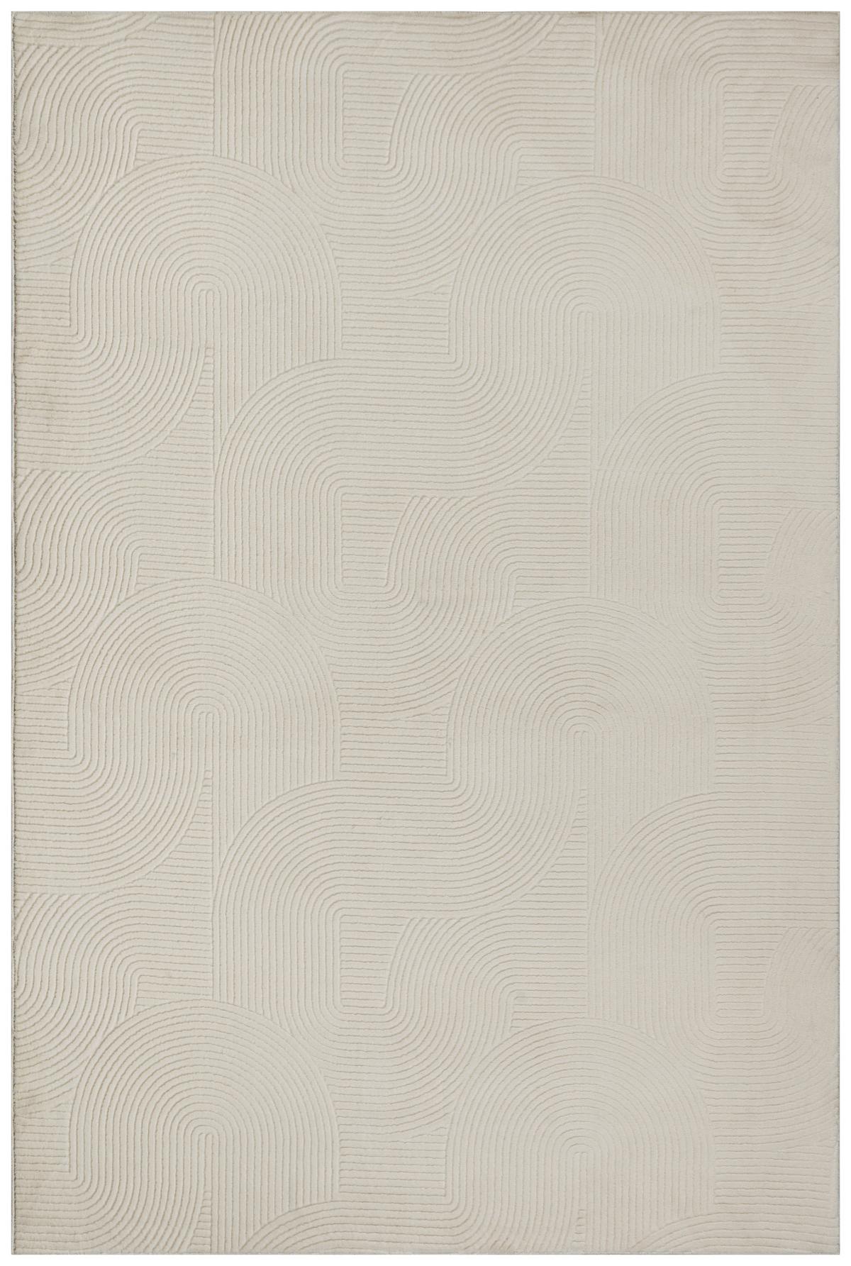 Webteppich Stilo - Creme, KONVENTIONELL, Textil (120/160cm)