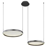 Led Függőlámpa 67186-50 - fekete/fehér, Design, műanyag/fém (89/50/150cm) - Globo