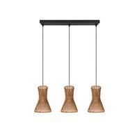 Hängeleuchte Bijou Braun Schwarz L: 75 cm - Schwarz/Braun, LIFESTYLE, Papier (75/20/150cm)