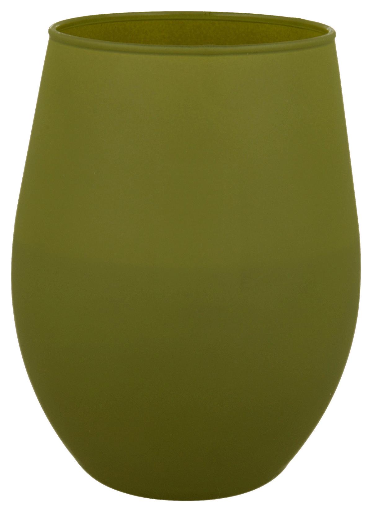 Svíčka ve skle Candela - šedá/ostružinová, sklo (7,6/12,5cm) - Modern Living