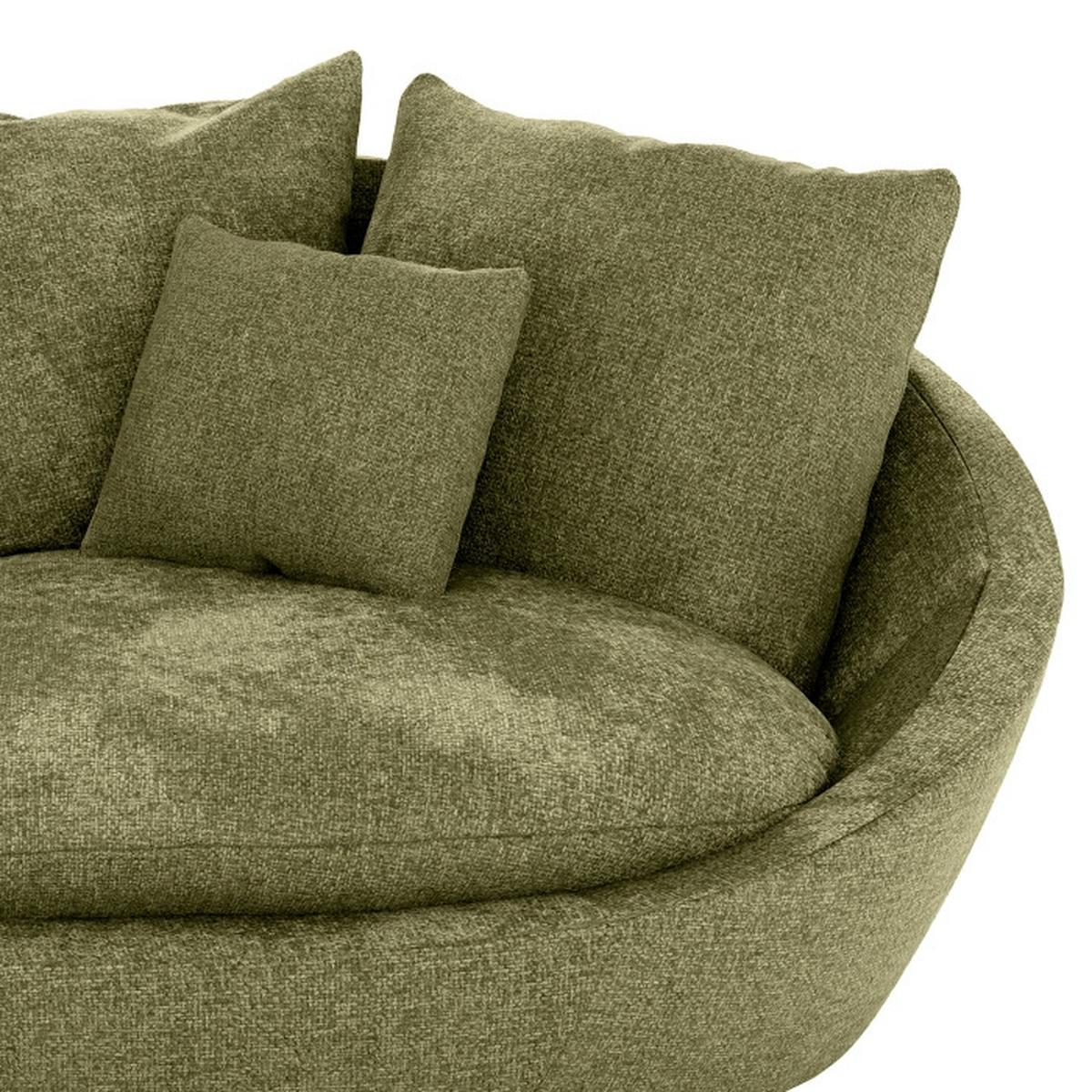 Bigsofa Maui, Grün B: 237 cm - Schwarz/Grün, MODERN, Textil (237/87/131cm) - Trendmanufaktur