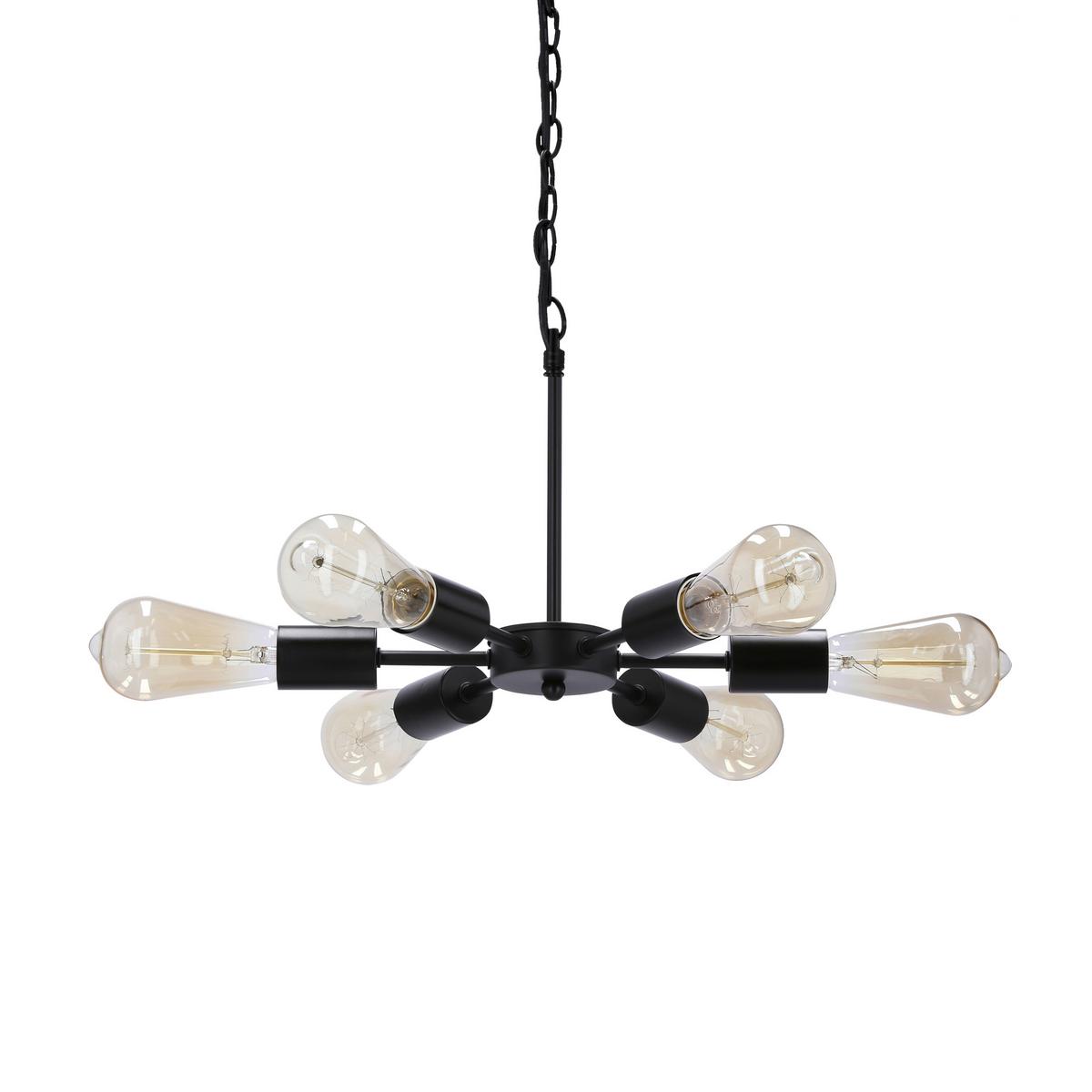Pendelleuchte 36-09395 Sparta - Schwarz, Design, Metall (36/36/105cm)