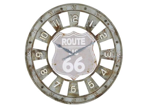 Hodiny Nástěnné Route 66 - šedá/hnědá, Lifestyle, kov (80/4cm) - Mömax modern living Hodiny Nástěnné Route 66 - šedá/hnědá, Lifestyle, kov (80/4cm) - Mömax modern living