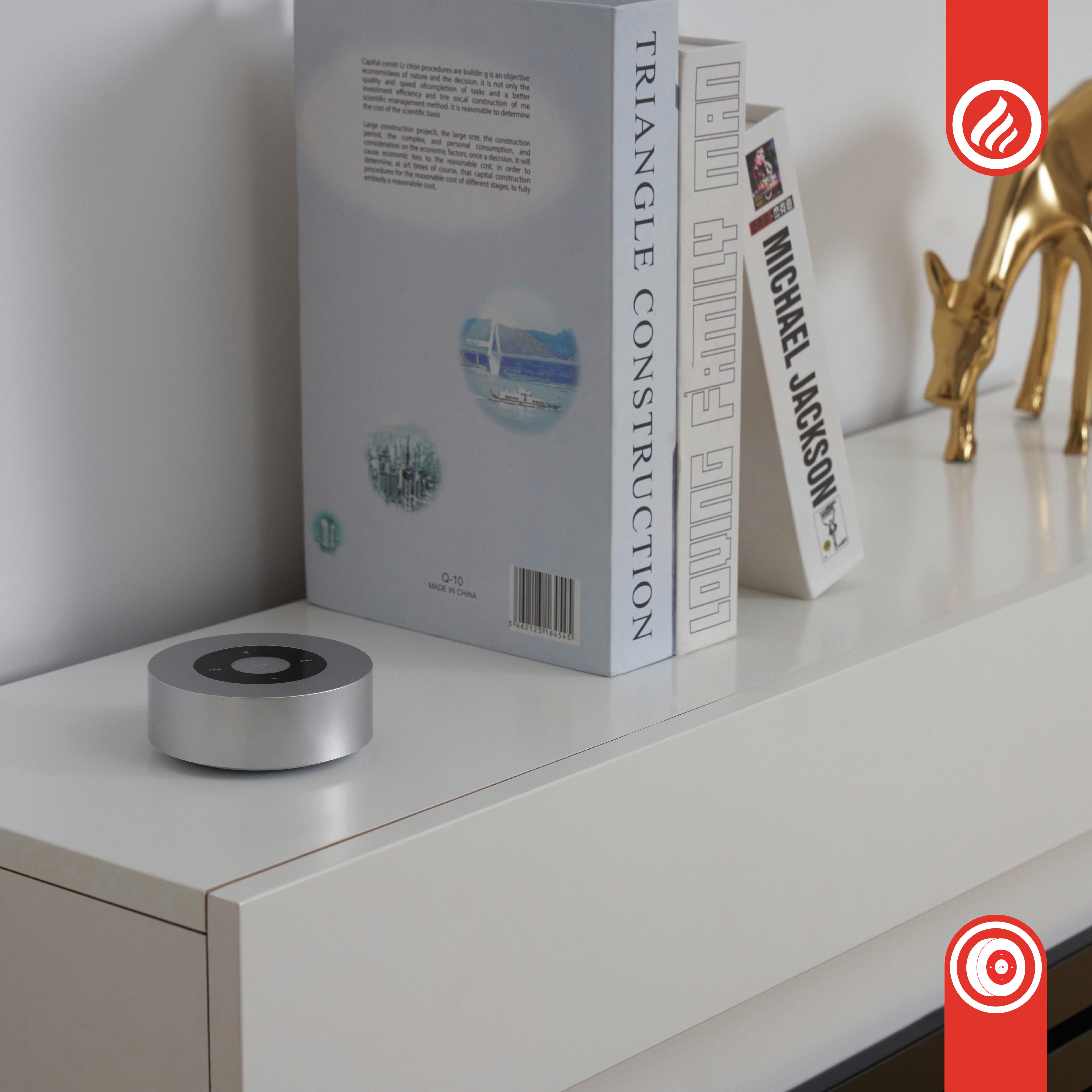 Kamin-Soundbox Moritz - Silberfarben, Basics, Kunststoff (8,5/3,0/8,5cm)