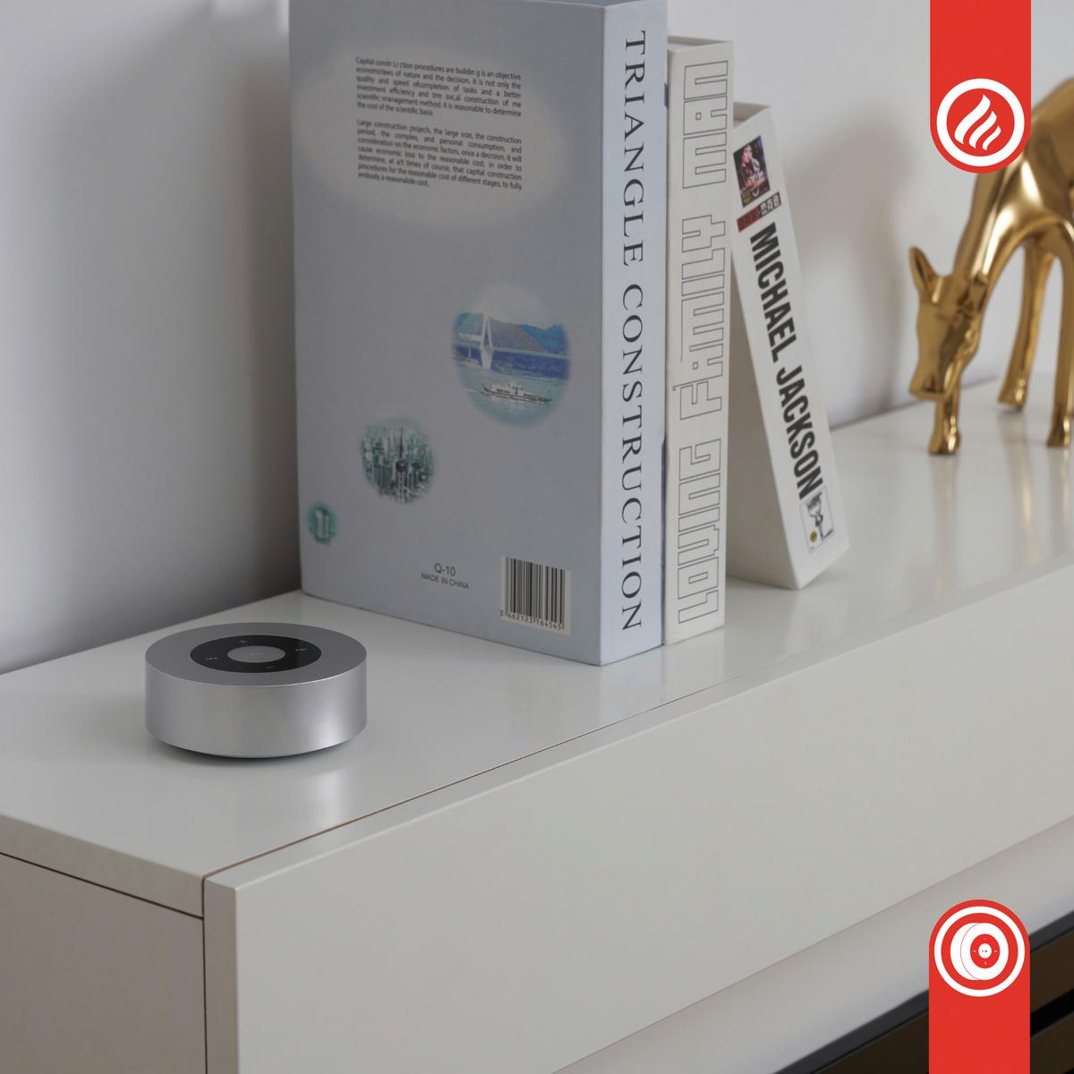 Kamin-Soundbox Moritz - Silberfarben, Basics, Kunststoff (8,5/3,0/8,5cm)