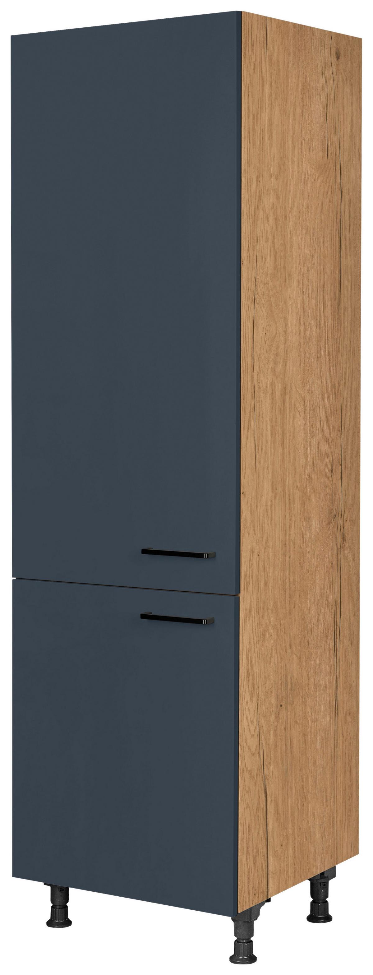 Geräteumbauschrank Easytouch - Blau/Eichefarben, MODERN, Holzwerkstoff (60/216,6/58cm) - Nobilia