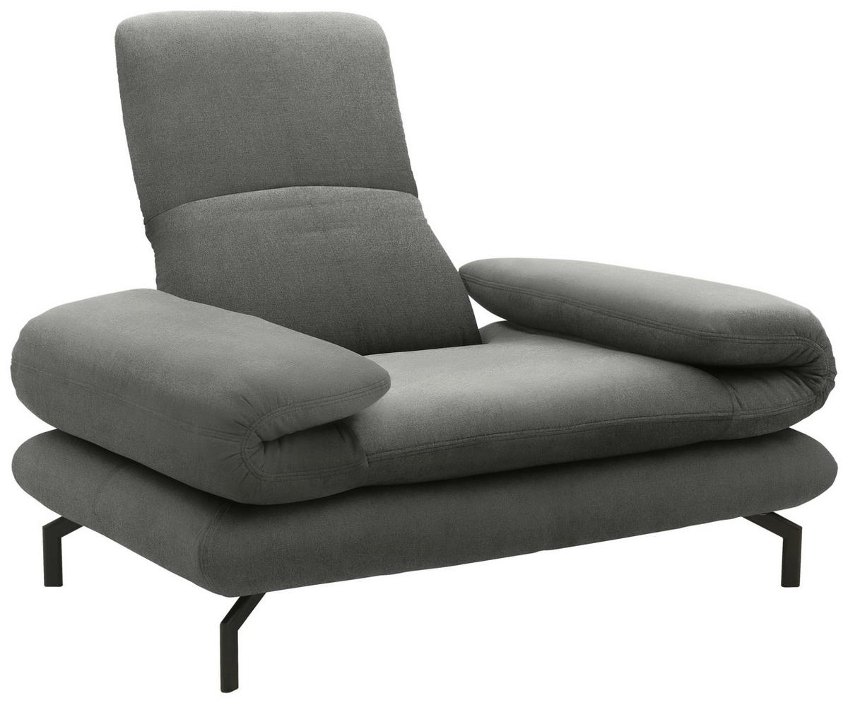 Sessel Looks Xiii - Schwarz/Grau, Design, Textil (139 (197)/83 (110)/98cm) - LOOKS by W.Joop