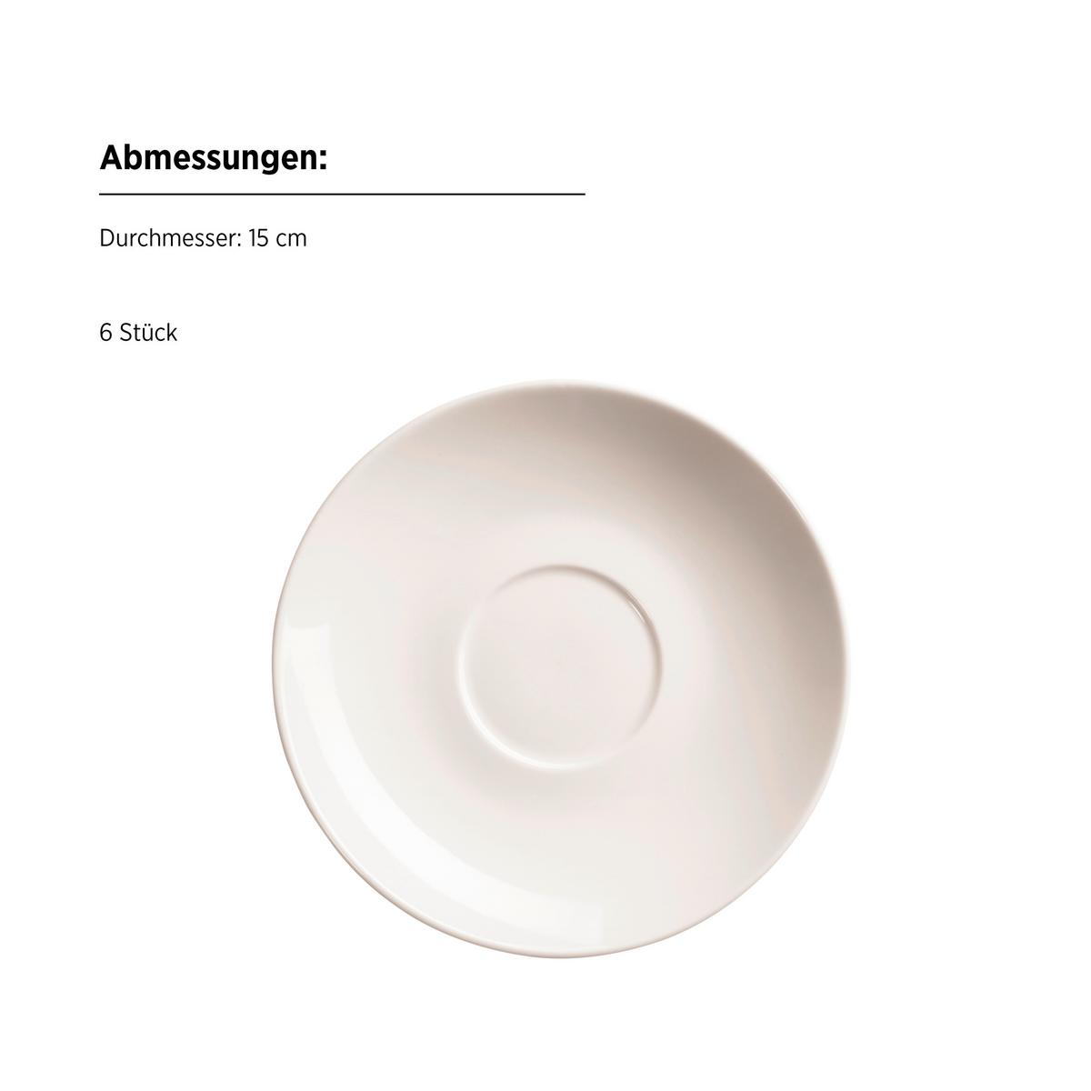 Kaffeeservice Belmira 6 Personen Geschirr Set - Weiß, Basics, Keramik - Mäser