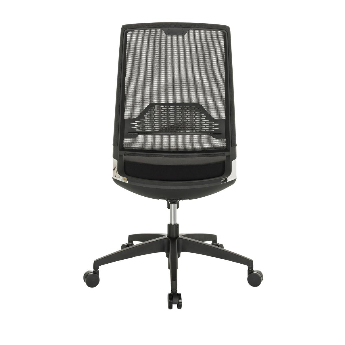 Drehstuhl Porto Eco I - Schwarz, Basics, Kunststoff/Textil (49/98-107/60cm) - MID.YOU