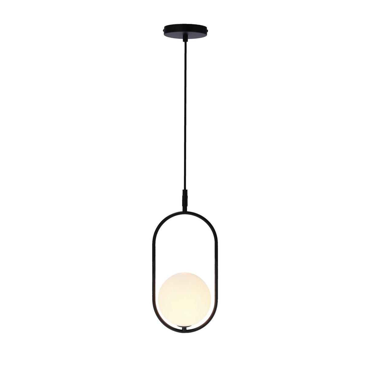 Pendelleuchte 31-10148 Cordel - Schwarz/Weiß, Design, Metall (18.5/15/120cm)
