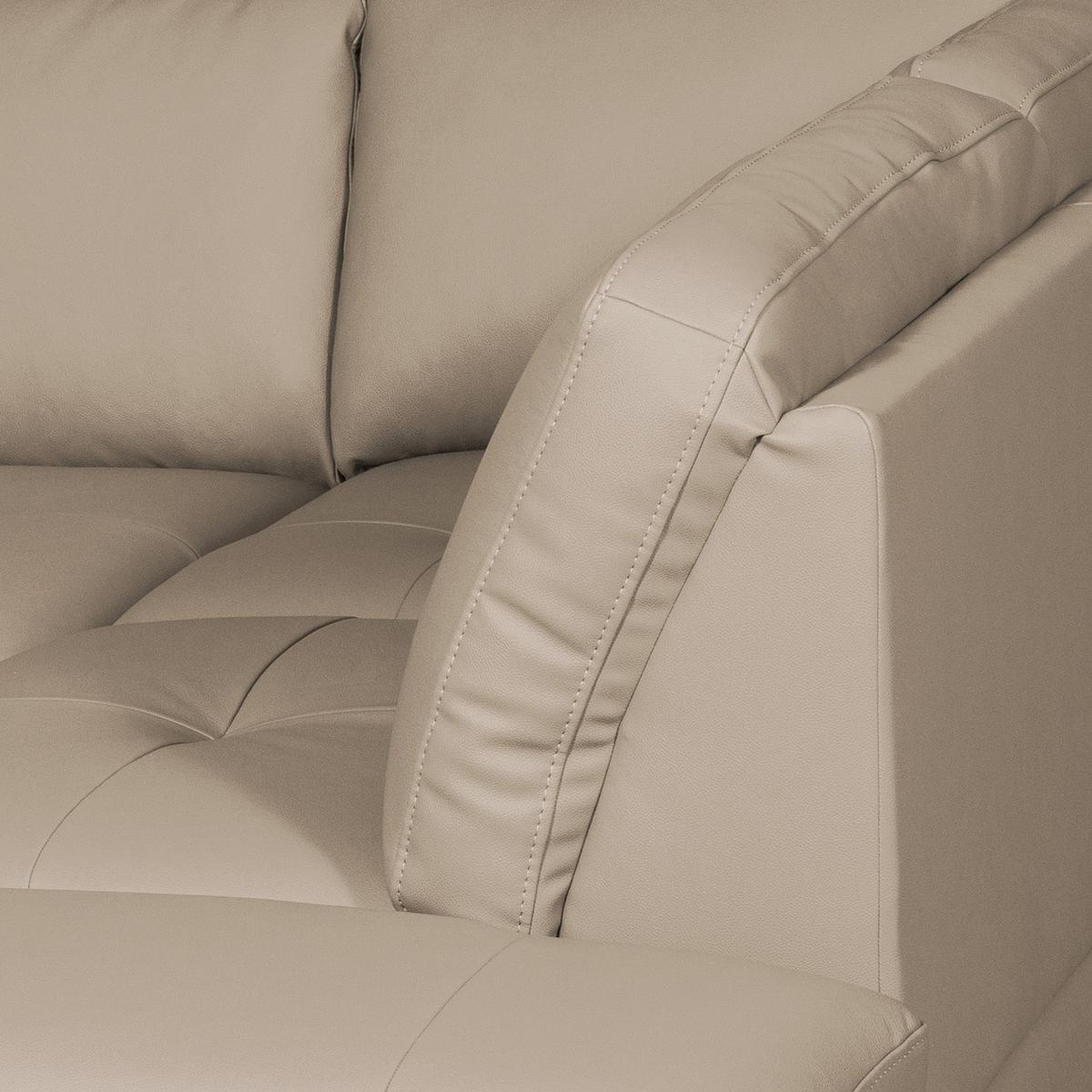 Ecksofa Fargo Hellgrau B: 234x190 Cm - Buchefarben/Hellgrau, Design, Leder/Textil (234/190cm) - Livetastic