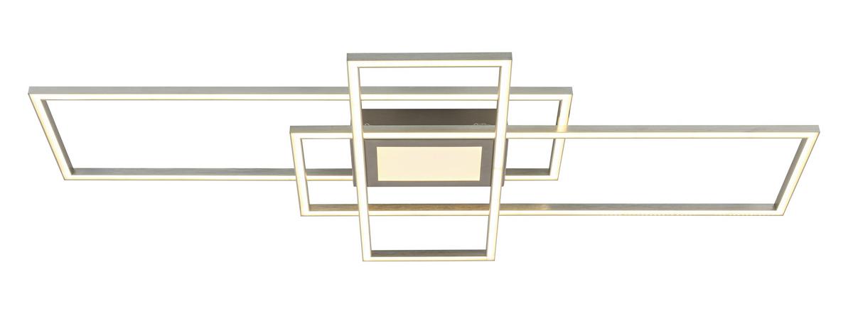 LED-Deckenleuchte Christina - Alufarben/Weiß, Basics, Kunststoff/Metall (45,8/100/6,4cm) - Luca Bessoni