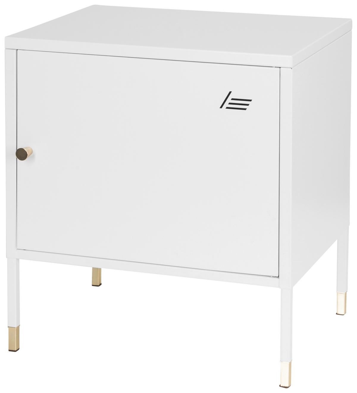 Sideboard 45 Cm Umeo Weiß - Weiß, Basics, Metall (45/50/35cm) - MID.YOU