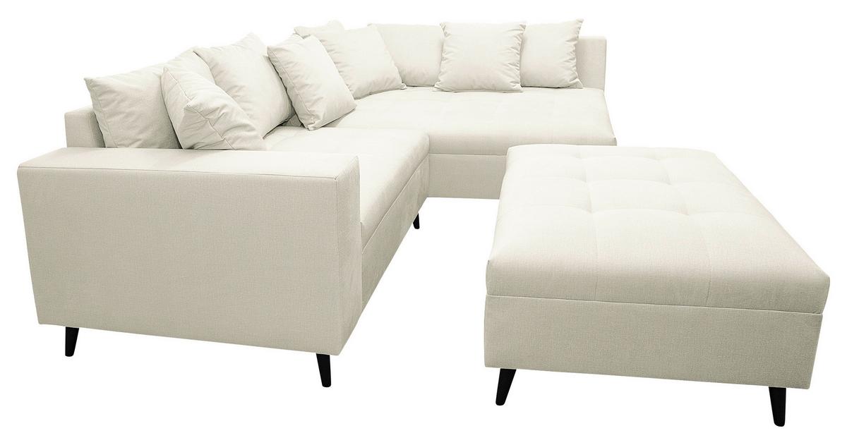 Ecksofa Pruno Hellgrau S: 247x174 Cm - Hellgrau/Schwarz, Design, Textil (247/174cm) - MID.YOU