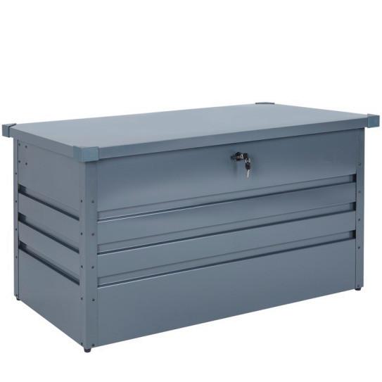 Kissenbox aus Metall in Anthrazit versperrbar