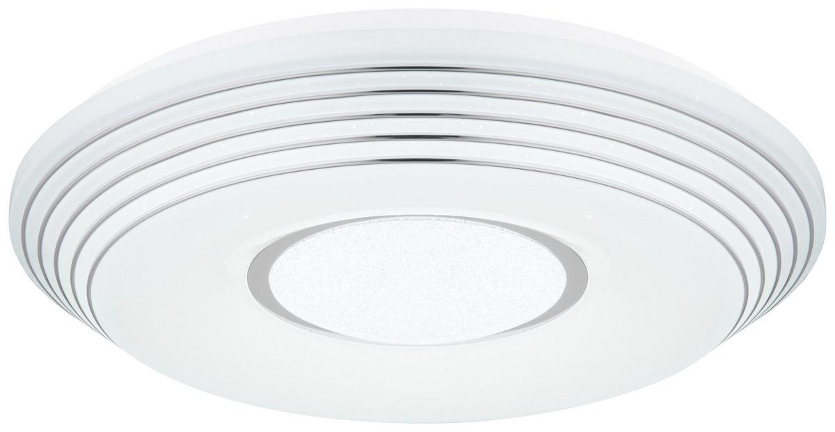LED-Deckleuchte Pillo Ø 50 cm mit Fernbedienung - Klar/Weiß, Basics, Kunststoff/Metall (50/8,5cm) - Globo
