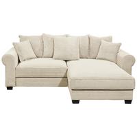 Ecksofa  M. Bettkasten Maureen Cremefarben - Creme/Schwarz, KONVENTIONELL, Textil (255/185cm) - MID.YOU