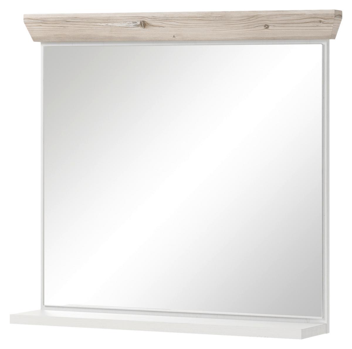 Badezimmer Florenz Pinienfarben B: 81cm - Weiß/Pinienfarben, Design, Naturmaterialien/Holzwerkstoff (81/200/46cm) - MID.YOU