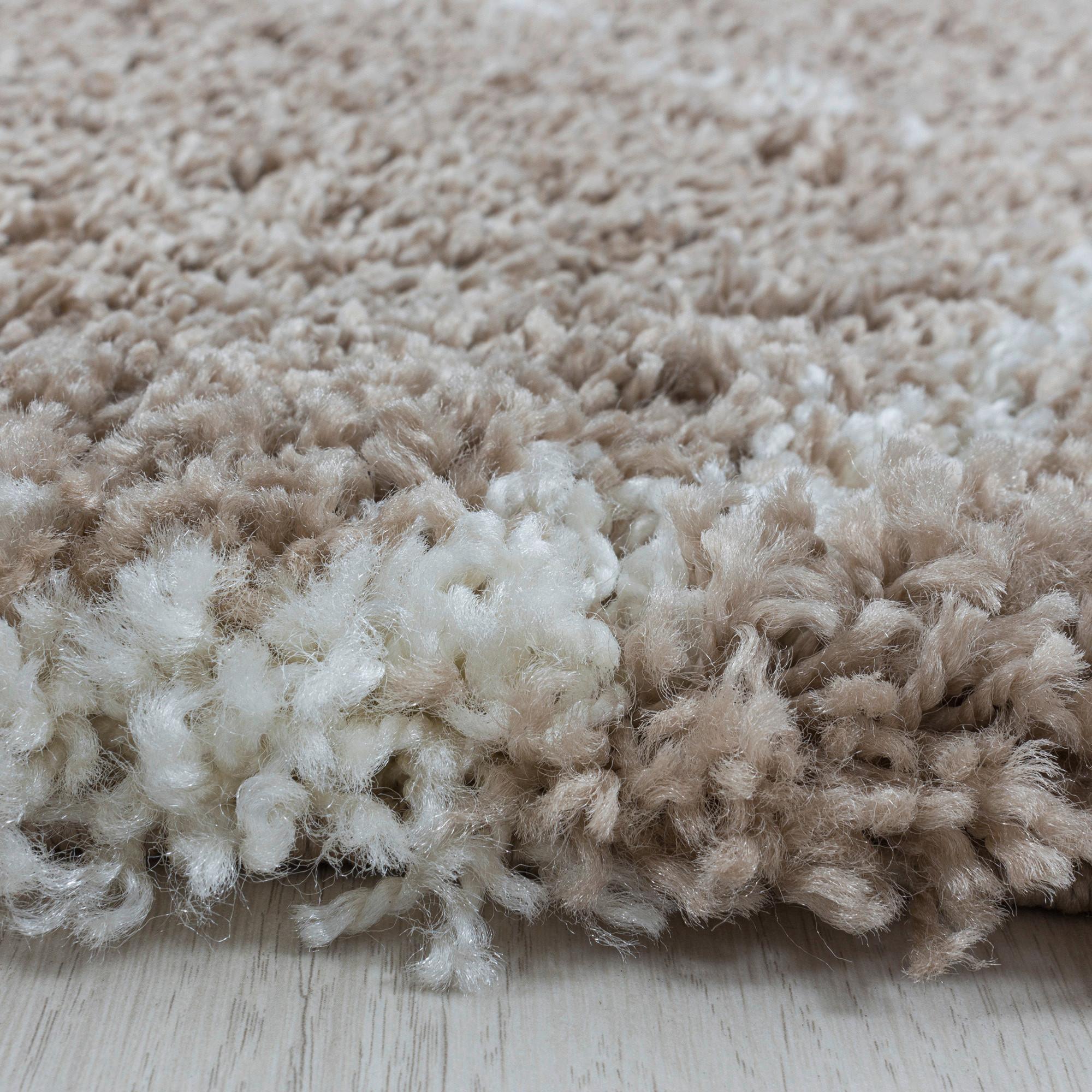 Webteppich Salsa Beige Rand Detail