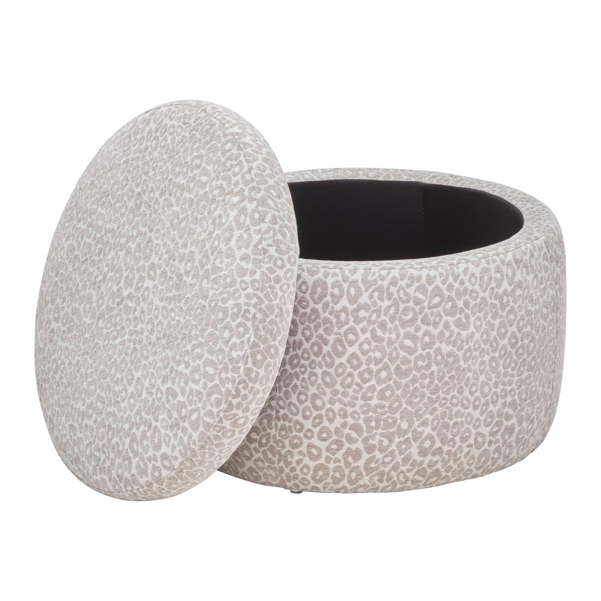 Dizajnová taburetka BACA, béžová ženilka, max. 140 kg - béžová, Lifestyle, drevo/textil (60/60/41cm) - Mömax