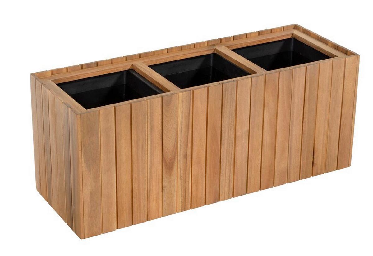 Blumenkasten H: 35 cm, Braun - Mokka, Basics, Holz (84/30/35cm) - Prestige Home