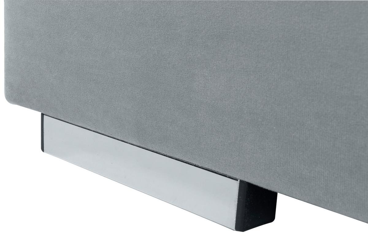 Čalouněná postel ANADIA 90x200cm - šedá/barvy chromu, Moderní, kov/dřevo (90/200cm) - MID.YOU