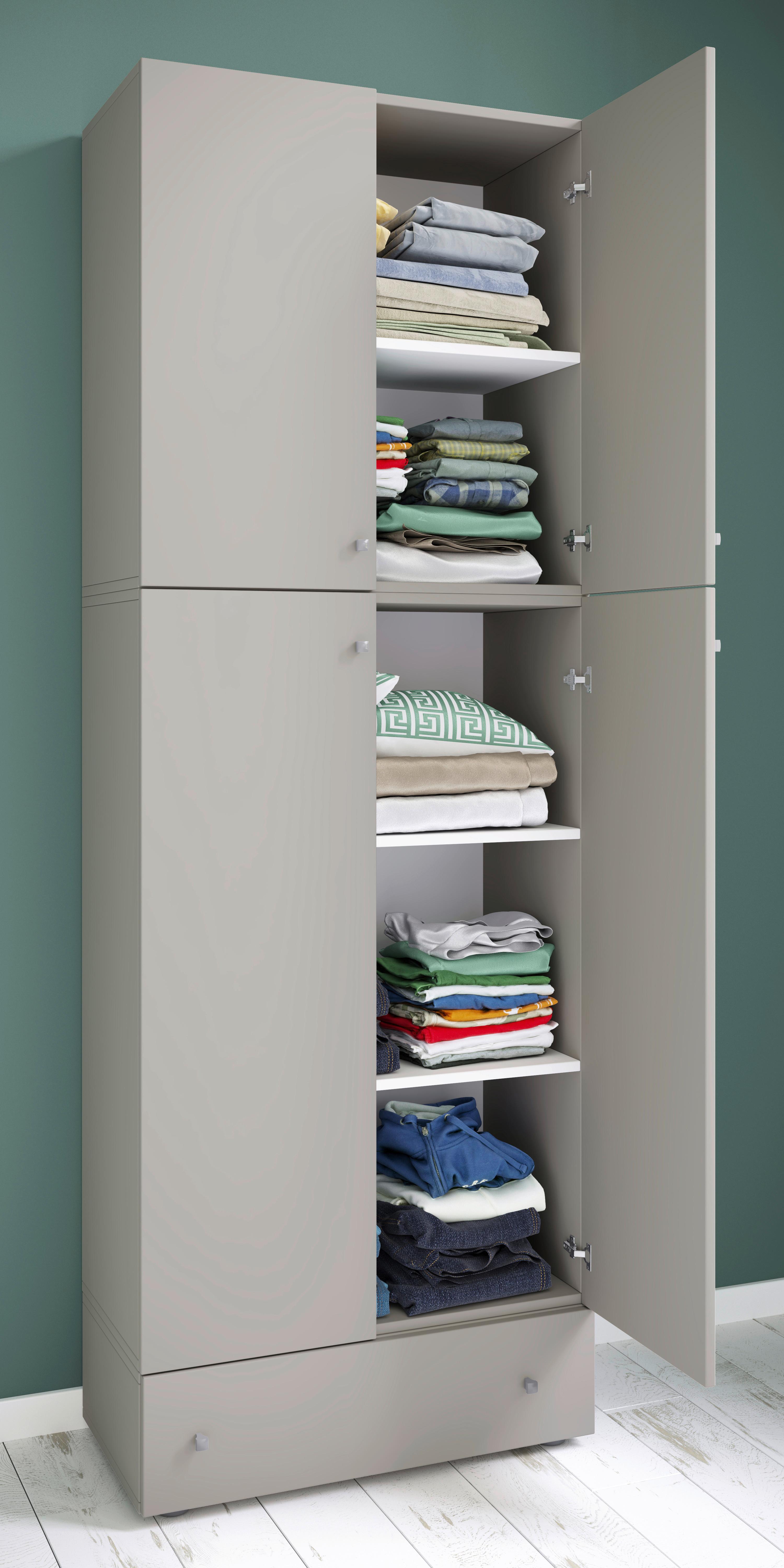 Drehtürenschrank B: 70 Cm Lona Xxl Grau - Grau, MODERN, Holzwerkstoff (70/200/39cm) - MID.YOU