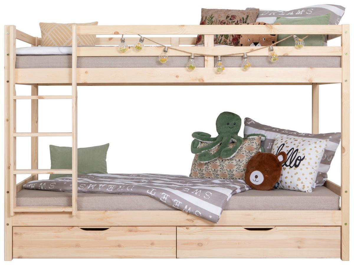 Etagenbett 970514 Rene - Naturfarben, MODERN, Holz (90/200cm) - MID.YOU