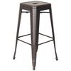 Barhocker Vantaggio High Stapelbar Schwarz/Golden - Goldfarben/Schwarz, Basics, Metall (44/77/44cm) - MID.YOU