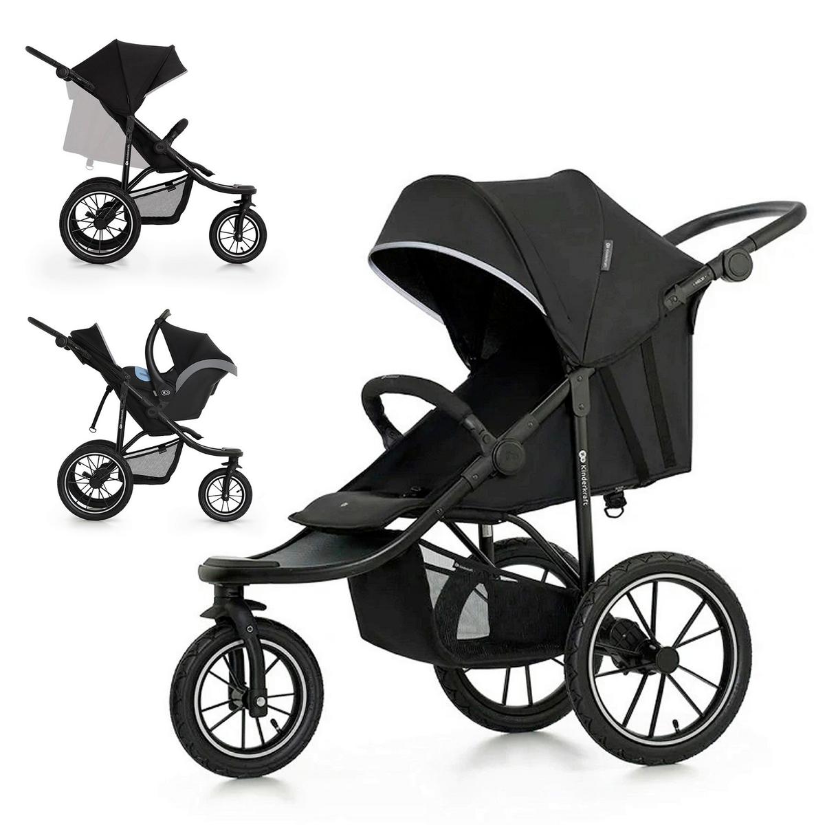 Jogger Helsi 2 B/H/T: 61,5x71-113x126cm - Schwarz, Basics, Metall (61.5/71-113/126cm) - Kinderkraft