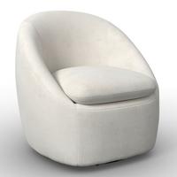 Relaxačné kreslo DORA, biela ženilka - čierna/biela, Modern, kov/drevo (77/74/73cm) - Bessagi Home