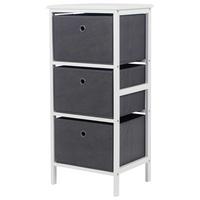 Regal Oliver 2 37 cm Grau / Weiß - Weiß/Grau, MODERN, Holz/Papier (37/80/30cm)