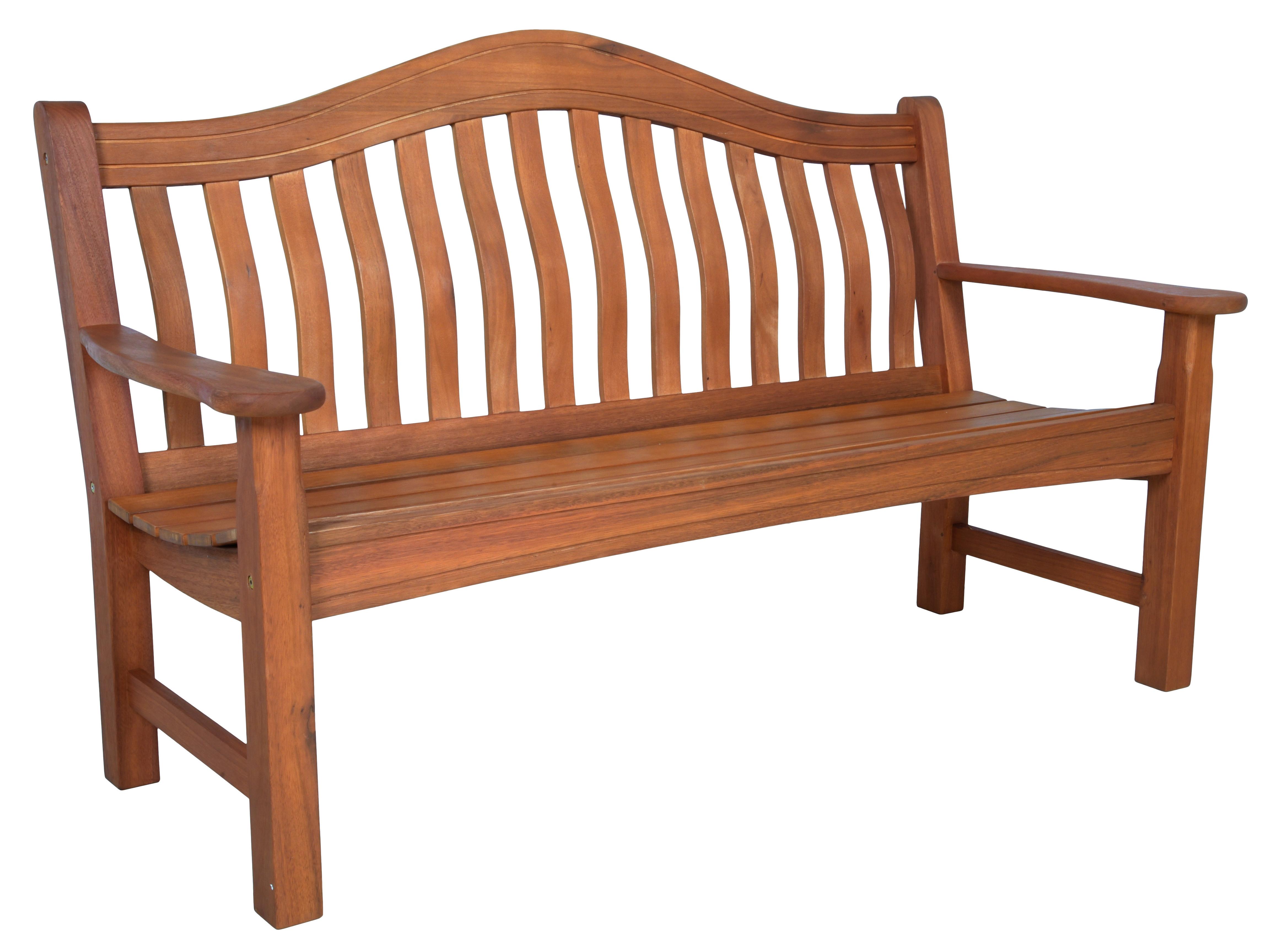 Gartenbank Holz Kingston 3-Sitzer - Eukalyptusholzfarben/Braun, MODERN, Holz (151/92,5/67cm) - Gardenson