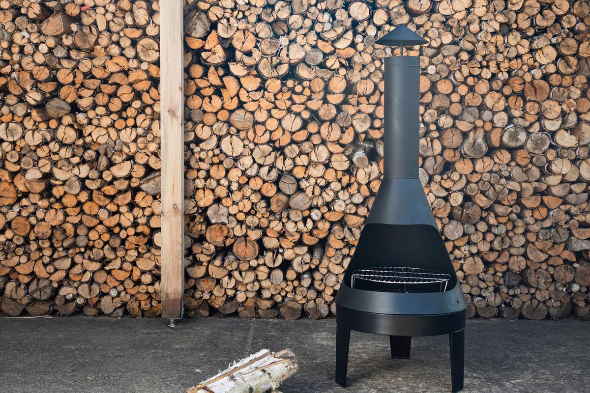 Feuerstelle Marongo - Schwarz, KONVENTIONELL, Metall (55/152/55cm) - Gardenson