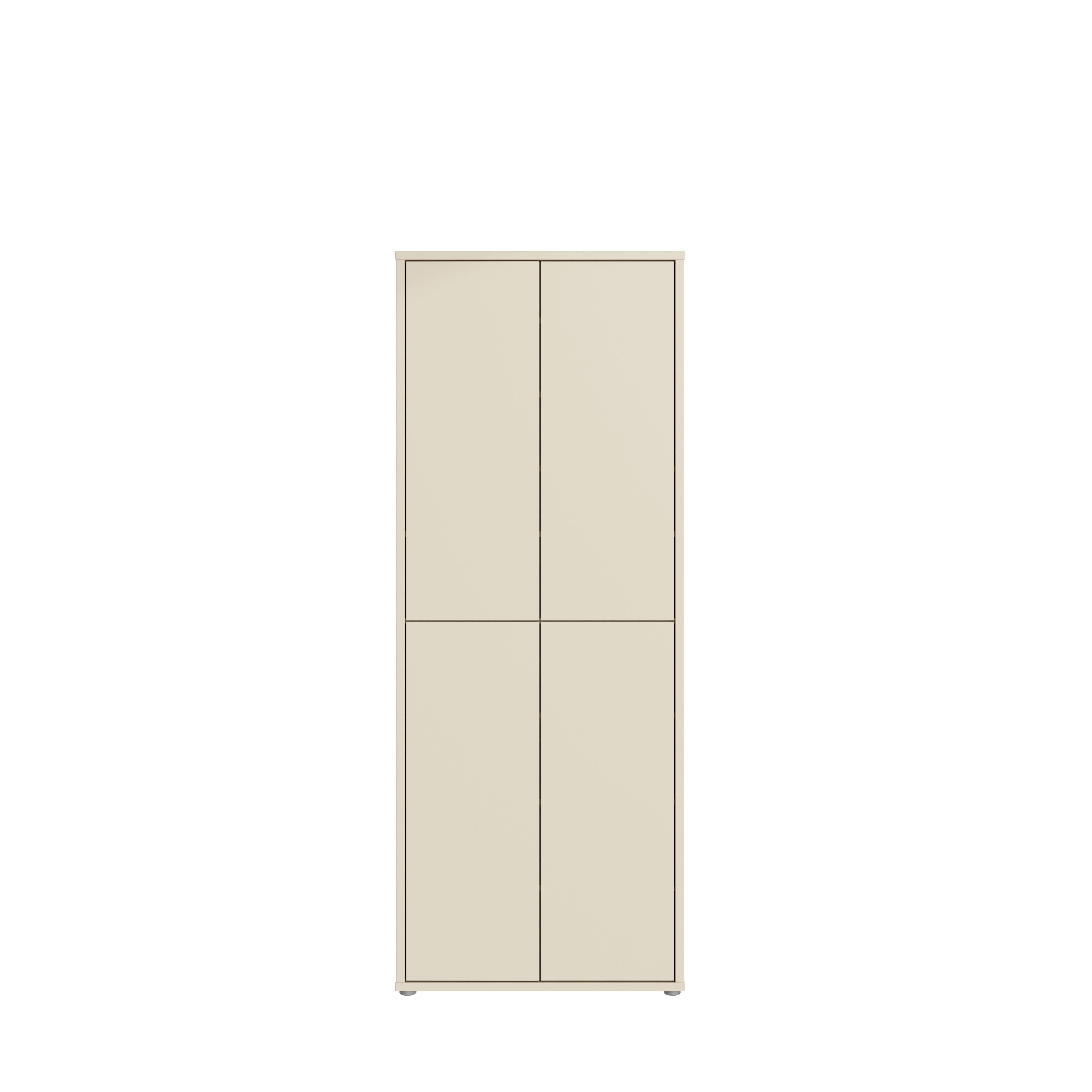 Botník, barva kašmírová, š: 74,5cm - šedá/kašmírová, Moderní, kompozitní dřevo/plast (74,5/191,9/34,9cm)
