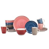 Kombiservice Keramik 4 Personen Geschirr Set - Multicolor, Keramik - Creatable