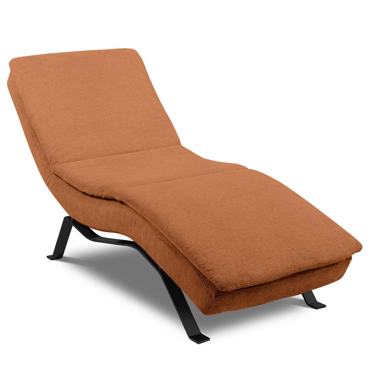 RELAXLIEGE Rostfarben, B: 65 cm - Rostfarben/Schwarz, Design, Leder (65/95/171cm) - Celina Home