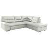 Ecksofa William, Beige S: 268x216 Cm - Chromfarben/Beige, Design, Leder (268/216cm) - Livetastic