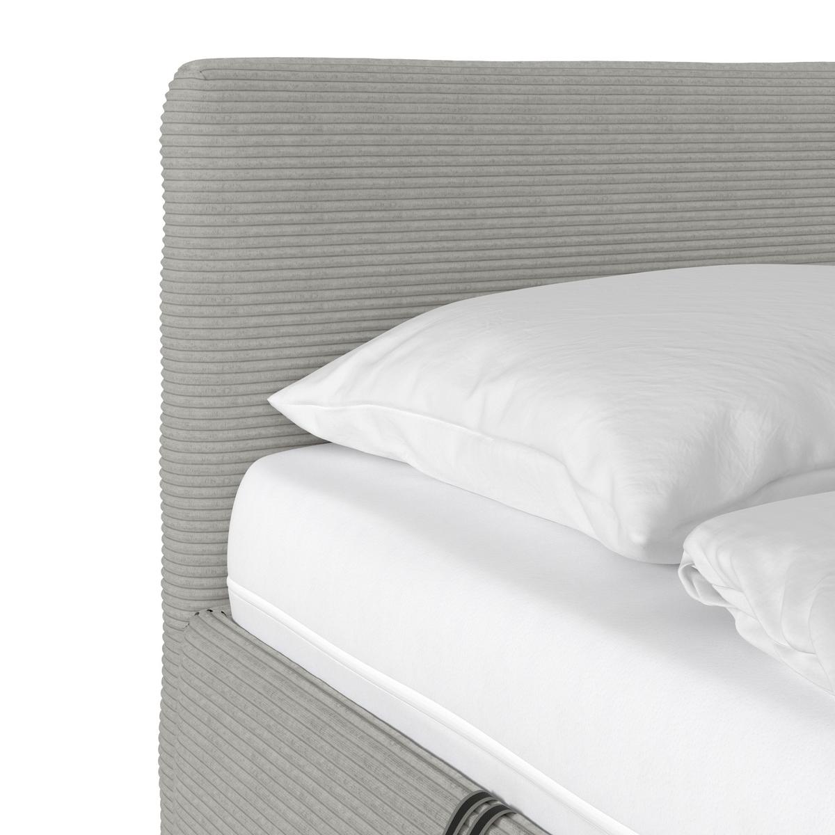 Kárpitozott Ágy Lesia 200/200cm - fehér/szürke, Konventionell, textil/fa (200/200cm)