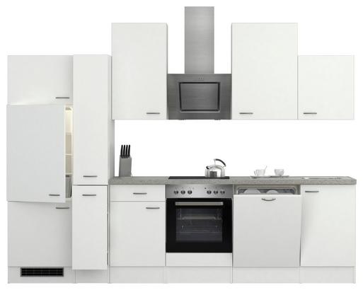 Kompakter Küchenblock in Weiß mit Geschirrspüler Kompakter Küchenblock in Weiß und mit Geschirrspüler