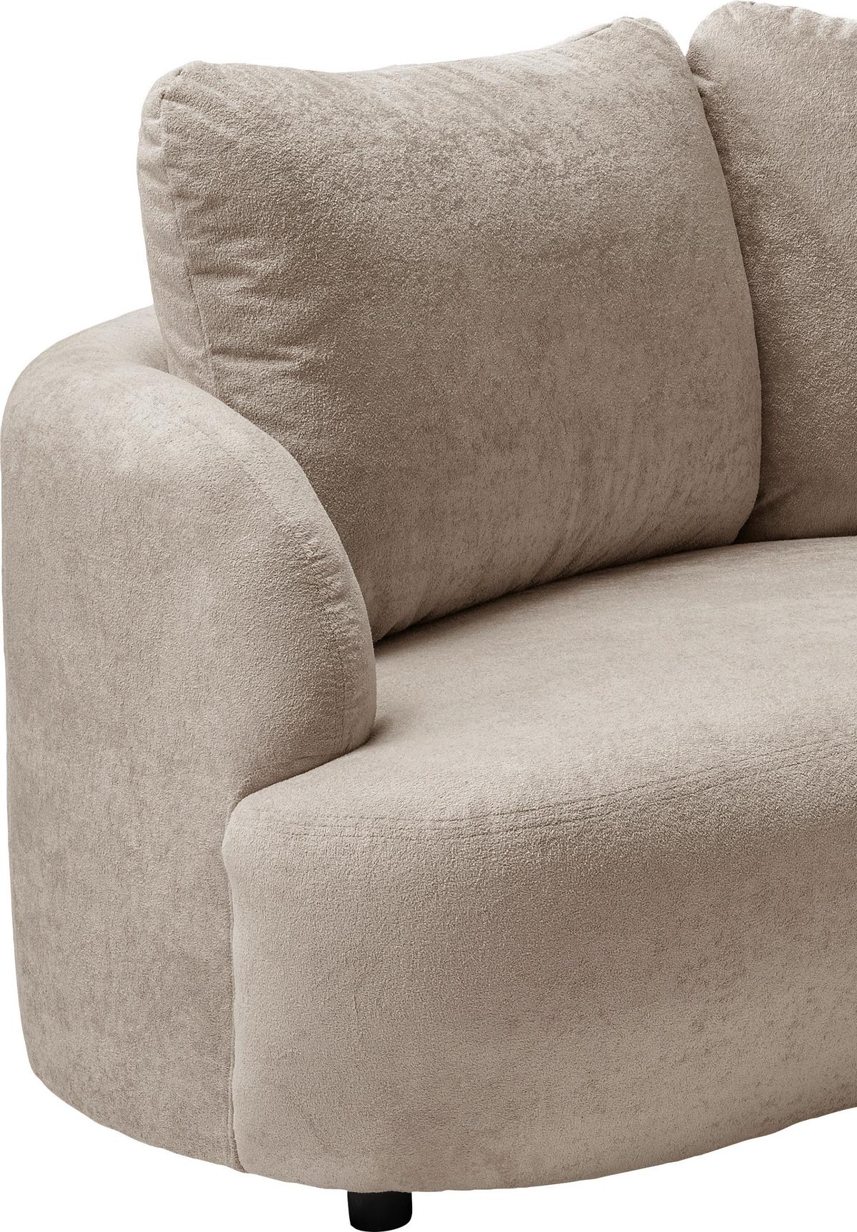 Ecksofa Doppo, Taupe S: 139x250 cm - Taupe/Schwarz, MODERN, Textil (139/250cm) - Livetastic