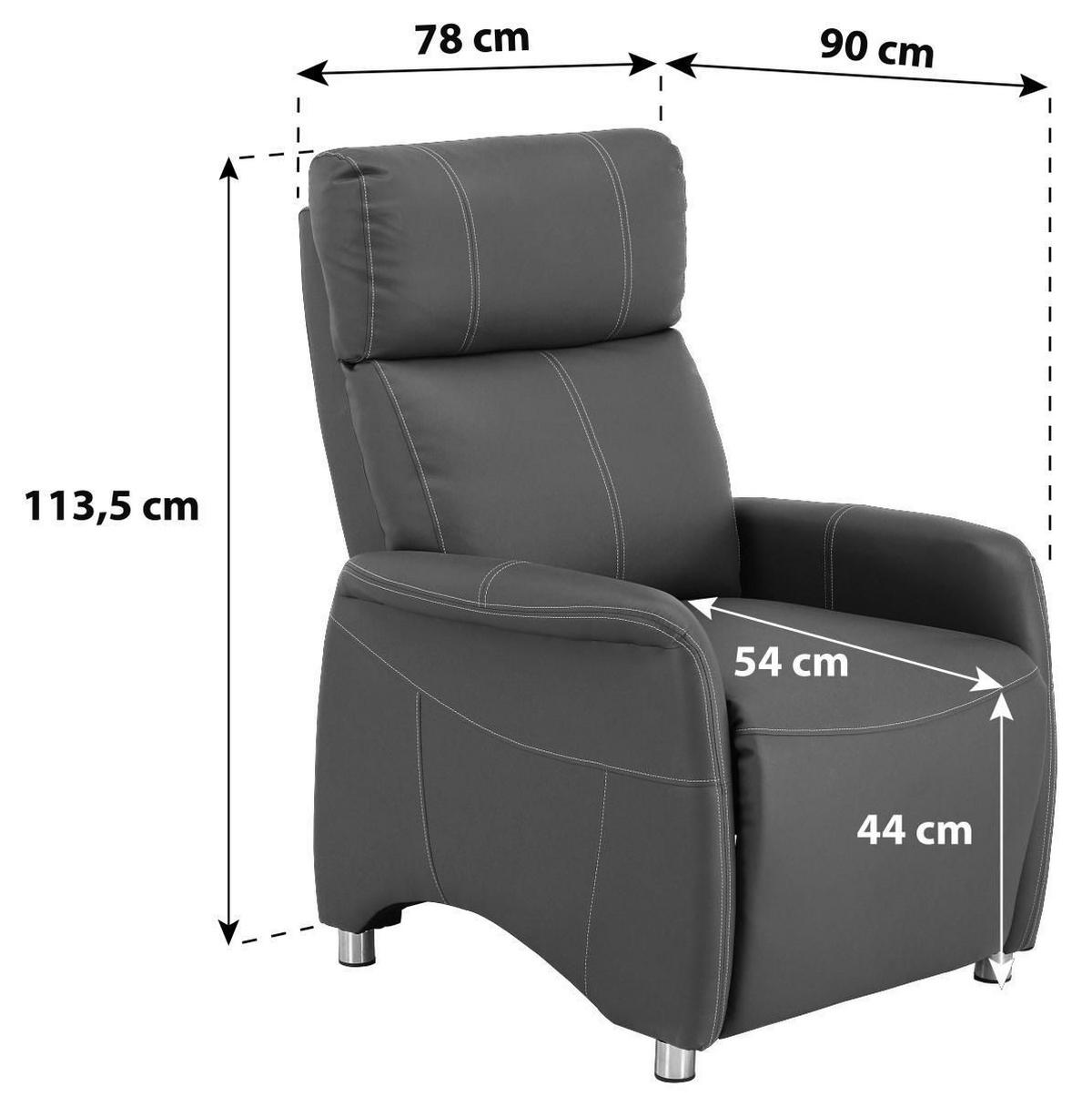 Tv-fotel Spirit - fehér/szürke, Modern, textil/fa (78/113,5/90cm) - Luca Bessoni