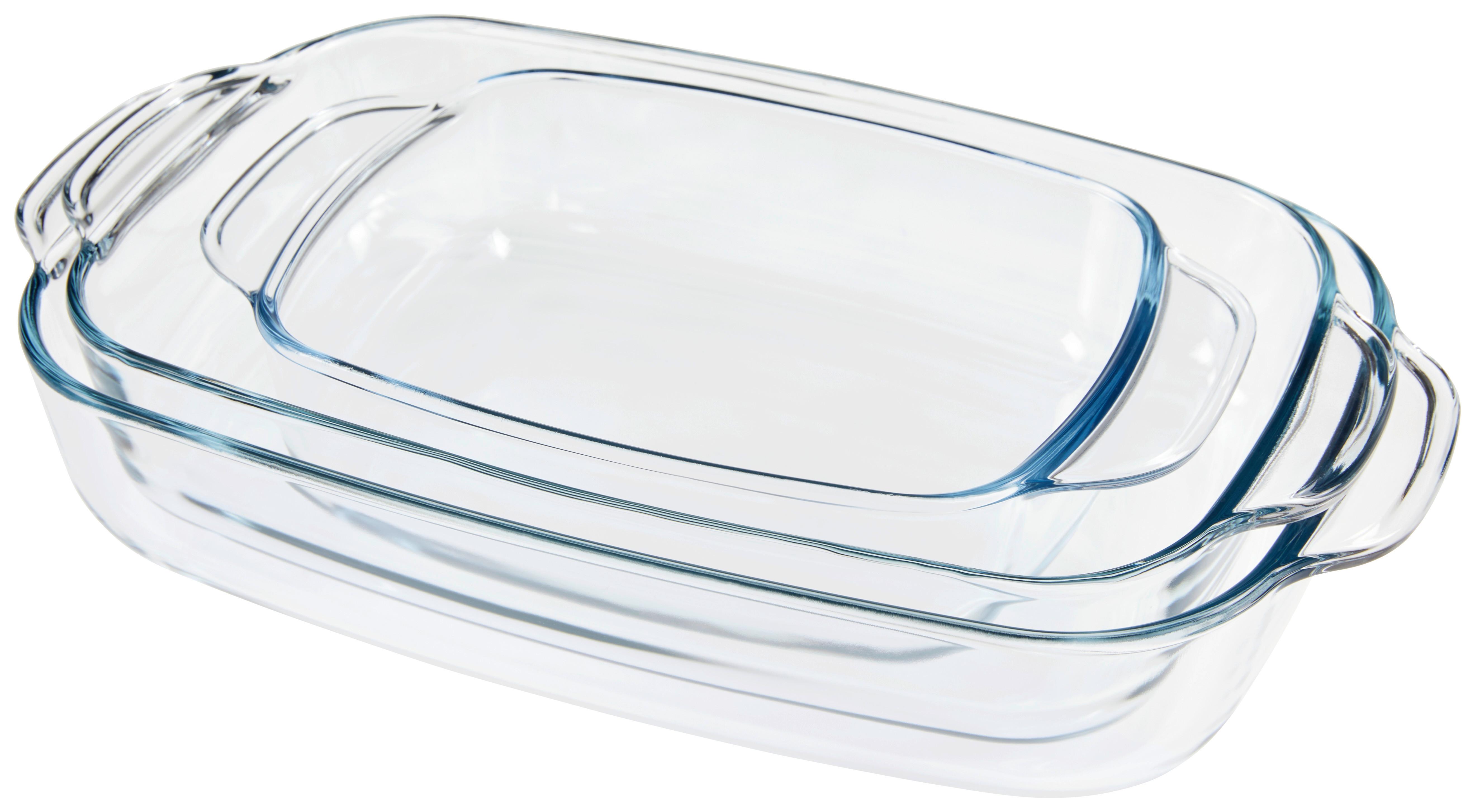 Auflaufformenset  3..tlg Glas Family Set - Transparent, Basics, Glas