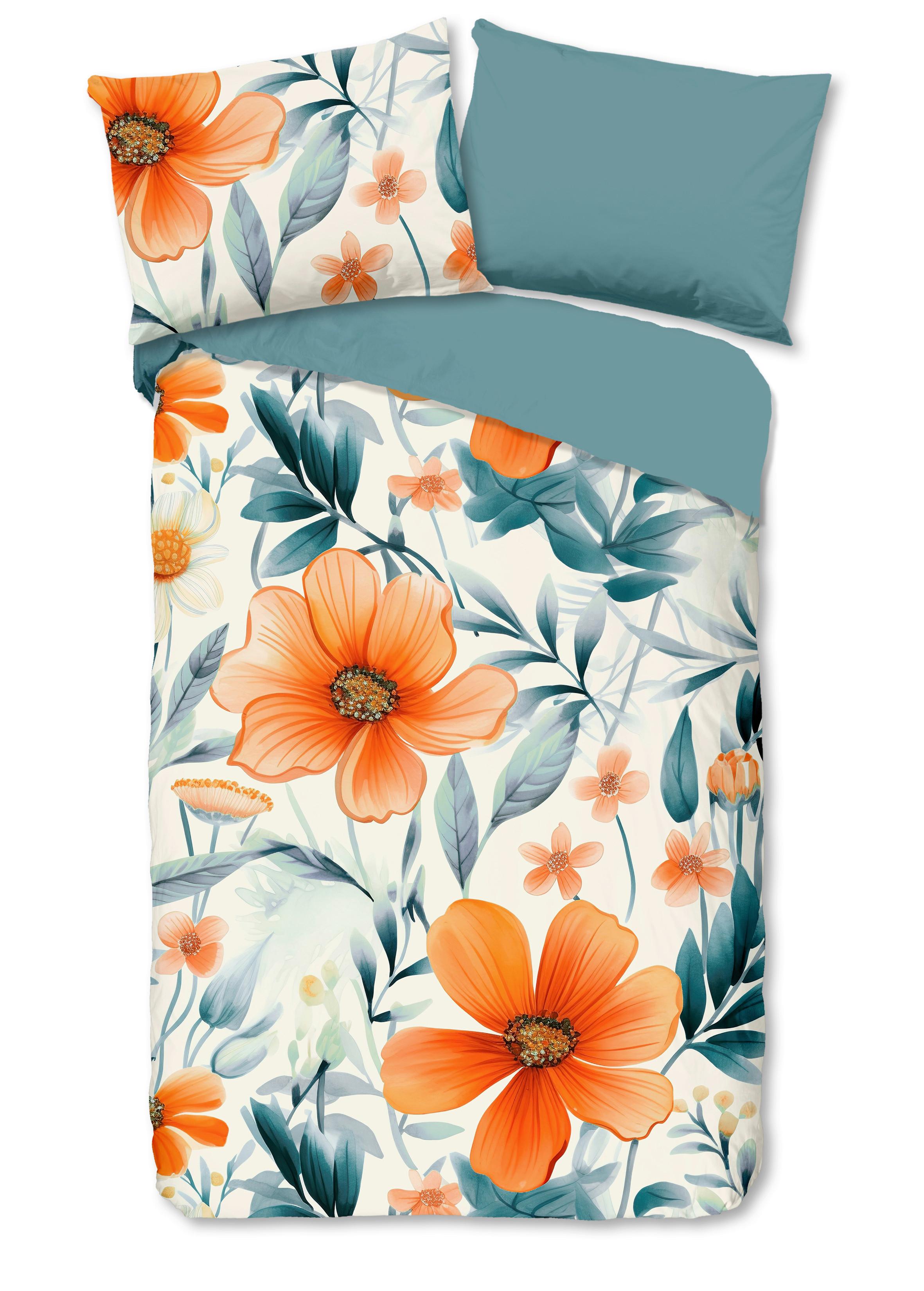 WENDEBETTWÄSCHE SPIRIT - Koralle/Multicolor, Basics, Textil (140/200cm)