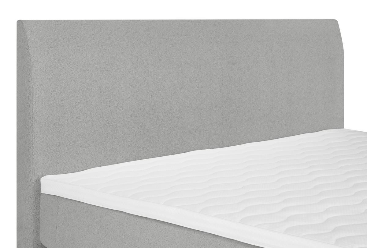 Boxspringbett Linz 140x200 Cm Grau Inkl. Topper - Schwarz/Grau, MODERN, Textil (140/200cm) - MID.YOU