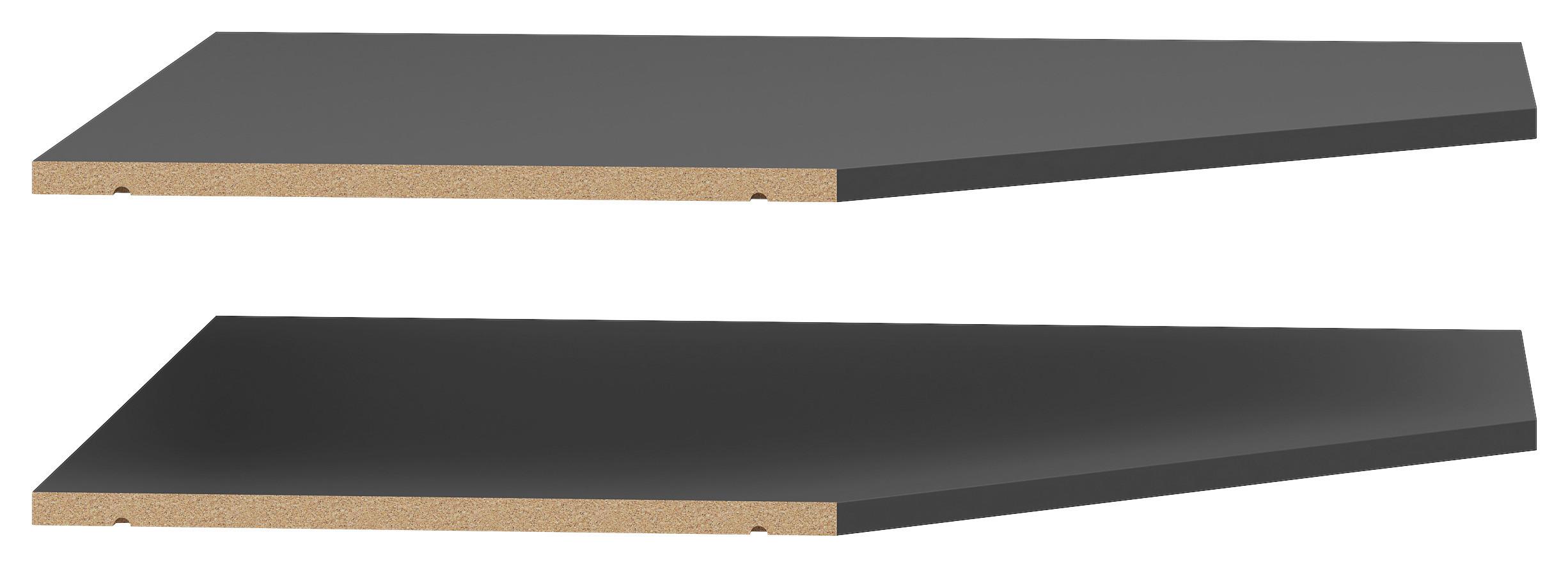 Sarok Belső Polc Szett Cabinet - grafitszürke, Modern, faalapú anyag (96/3/74cm)