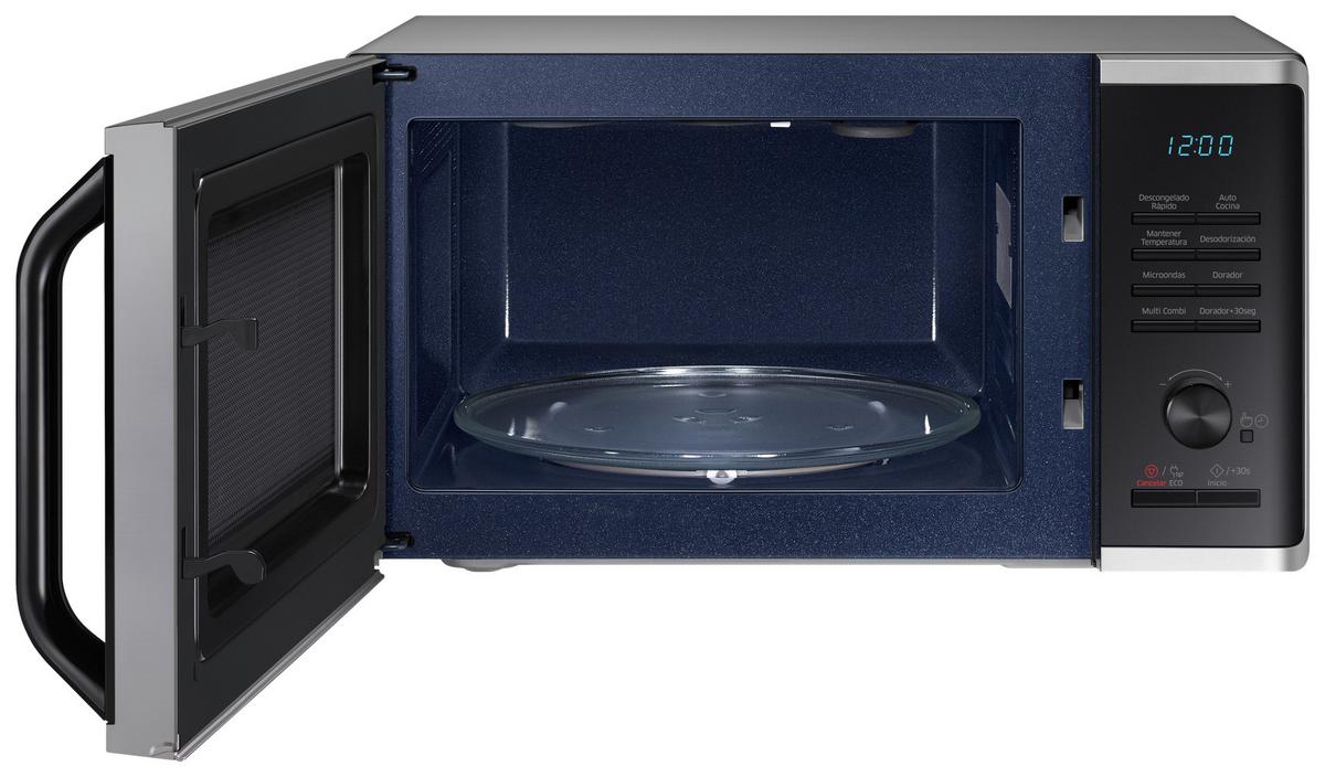 Mikrowelle Schwarz/Silberfarben 1250w - Silberfarben/Schwarz, Basics, Keramik/Kunststoff (49/27,5/39cm) - Samsung