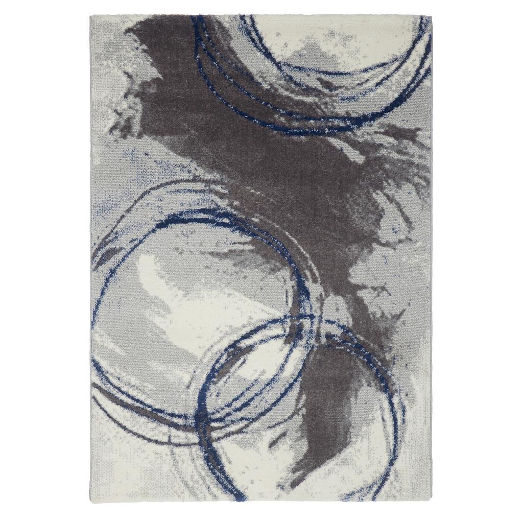 Webteppich Hellgrau/ Navy Mila 160x230 cm