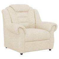 Polstersessel Boston Creme Chenille - Creme/Schwarz, KONVENTIONELL, Textil (104/102/101cm) - Livetastic