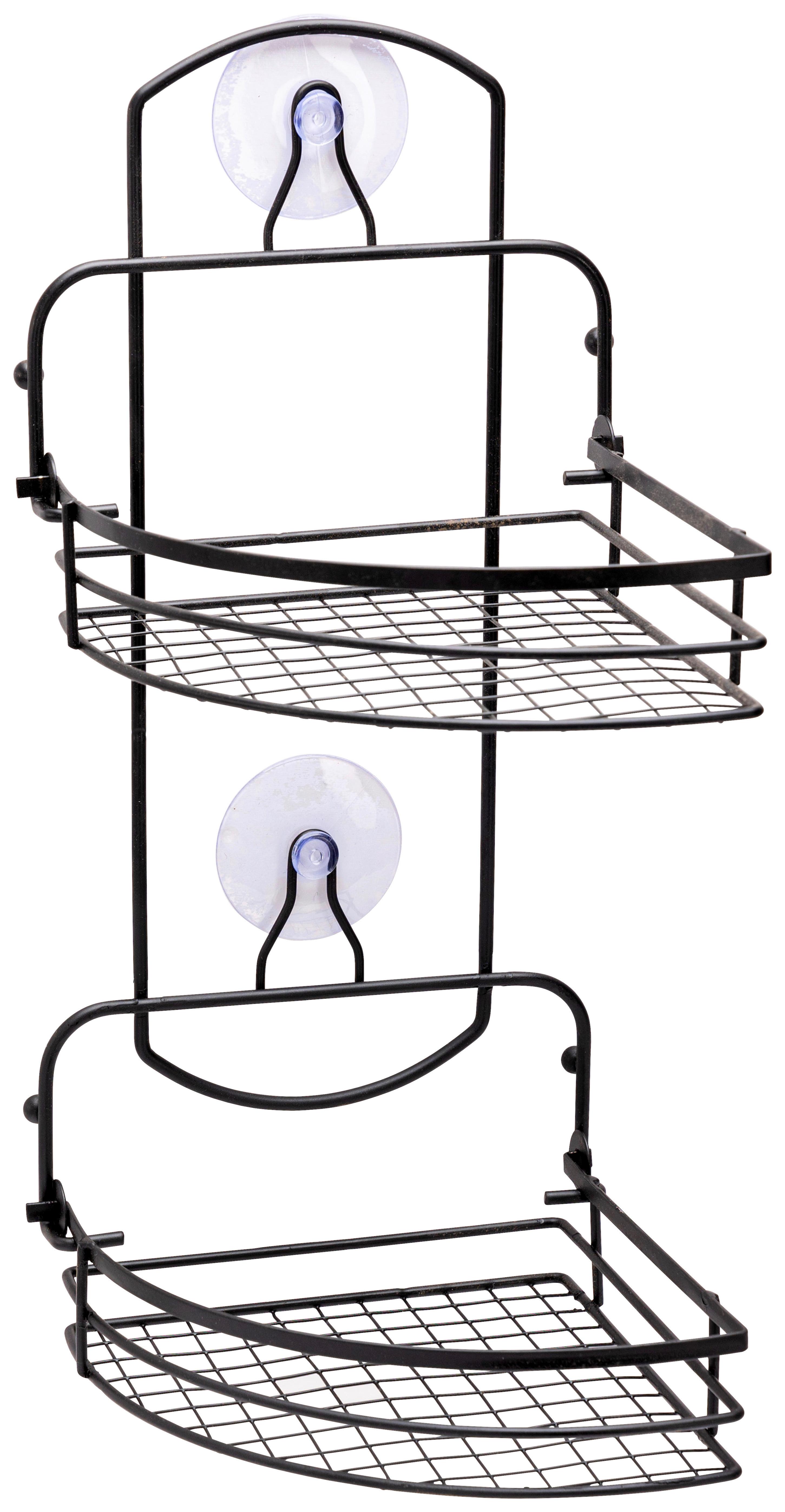 Duschregal Napoli 2 B992493-4 - Schwarz, KONVENTIONELL, Metall (15/27/15cm) - Ondega